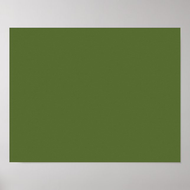 Póster color verde oliva oscuro (Frente)