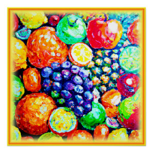 Póster Color vibrante de las frutas. ¡Hazte con una en Za