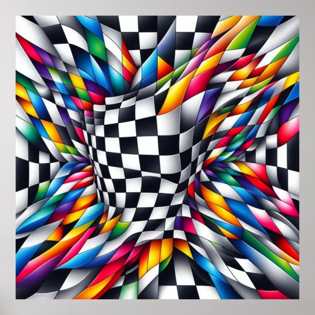 Póster Color Vortex & Illusion (Frente)