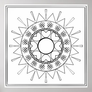 Póster Color Yourself Mandala