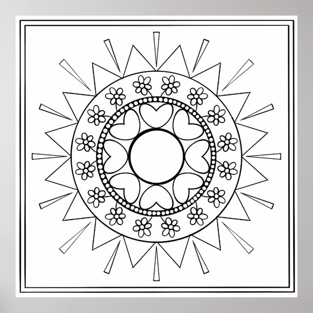 Póster Color Yourself Mandala (Frente)