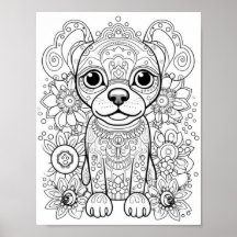 Coloración de adultos de Dog Mandala