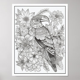 Póster Coloración de adultos inspiradora/consciente