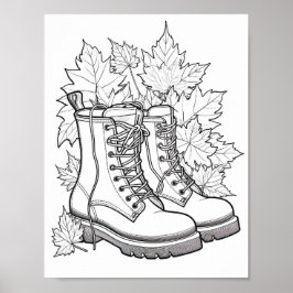 Póster Coloración de adultos otoño/otoño