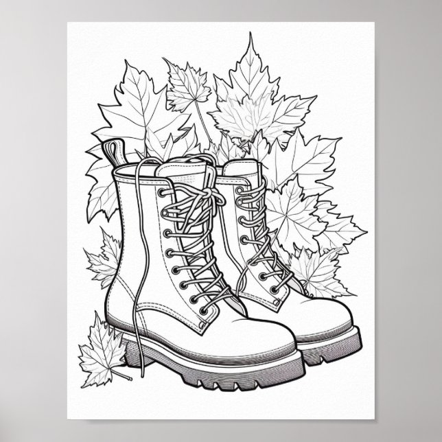 Póster Coloración de adultos otoño/otoño (Frente)