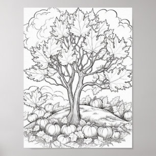 Póster Coloración de adultos otoño/otoño
