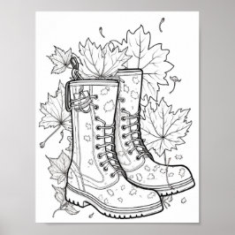 Póster Coloración de adultos otoño/otoño