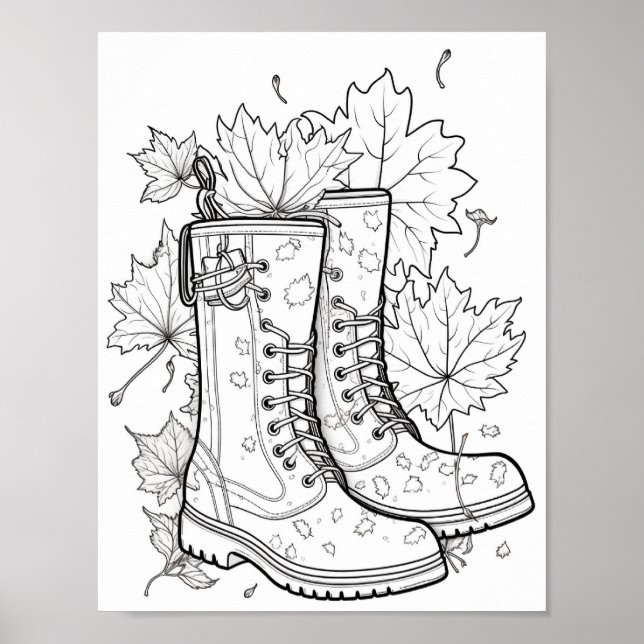 Póster Coloración de adultos otoño/otoño (Frente)