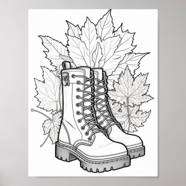 Póster Coloración de adultos otoño/otoño (Frente)