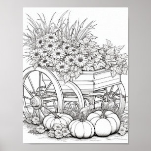 Póster Coloración de adultos otoño/otoño