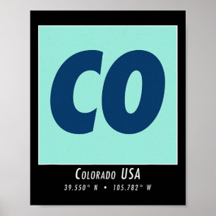 Póster Colorado Hiking And Skiing Co Montaña Vintage Depo