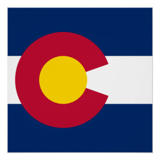 Póster Colorado: La bandera del estado centenario de EE.