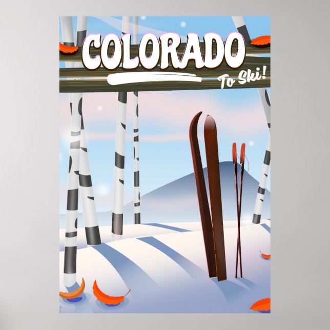 Póster ¡Colorado para esquiar! (Frente)