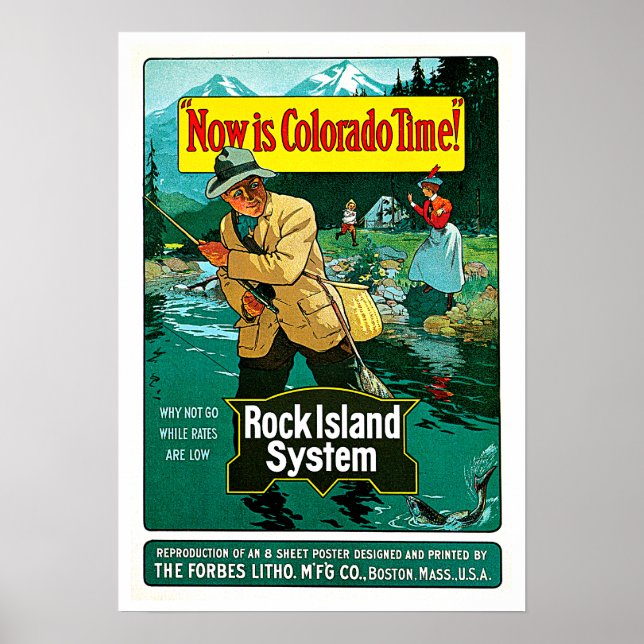 Póster Colorado Time Rock System Travel Art (Frente)