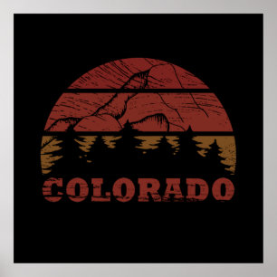 Póster colorado vintage sunset