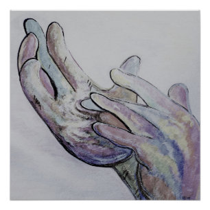 Póster Colorante del dril de algodón del ASL Jesús