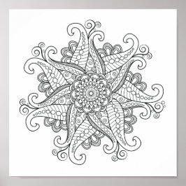 Póster Colorante Poster Mandala