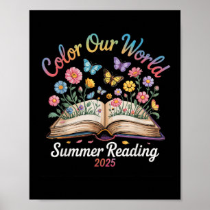 Póster Colorea Nuestro Mundo Lectura de Verano 2025