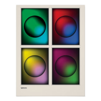 Póster Colored Spheres