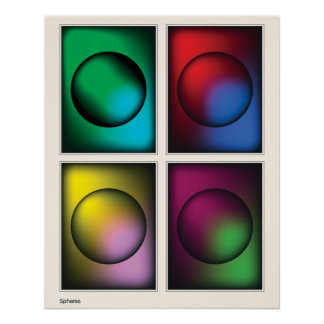 Póster Colored Spheres