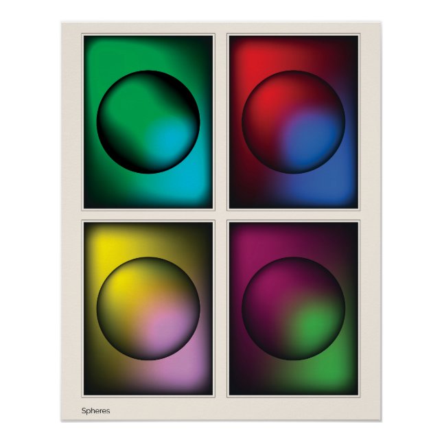 Póster Colored Spheres (Anverso)