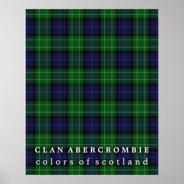 Póster Colores Abercrombie de Escocia Tartán (Frente)