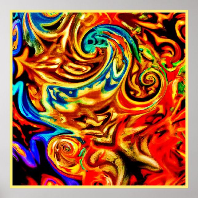 Póster Colores abstractos (Frente)