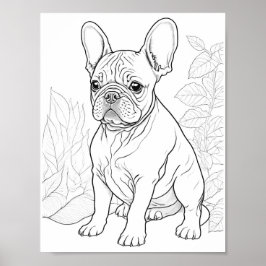 Póster Colores adultos de Bulldog francés