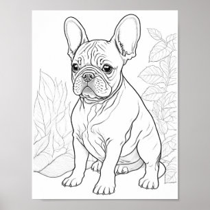 Póster Colores adultos de Bulldog francés