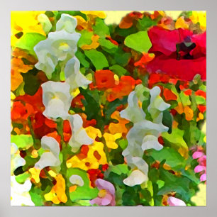Póster Colores alegres del jardín