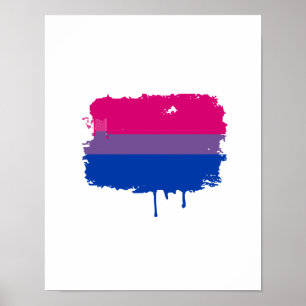 Póster Colores bisexuales del orgullo