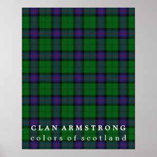 Póster Colores Clan Armstrong de Escocia Tartán