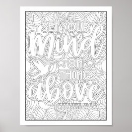 Póster Colores de adultos bíblicos/cristianos