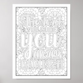 Póster Colores de adultos bíblicos/cristianos