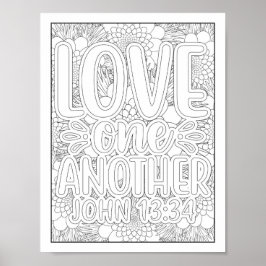 Póster Colores de adultos bíblicos/cristianos