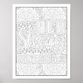 Póster Colores de adultos bíblicos/cristianos