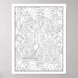 Póster Colores de adultos bíblicos/cristianos