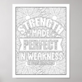 Póster Colores de adultos bíblicos/cristianos