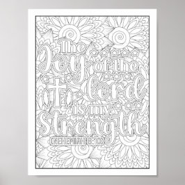 Póster Colores de adultos bíblicos/cristianos