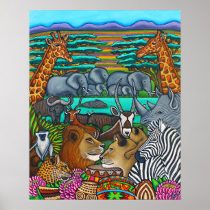 Póster Colores de África impresos