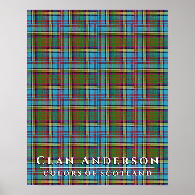 Póster Colores de Anderson de Escocia 2 Tartán Plaid (Frente)