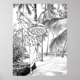 Póster Colores de árboles de la naturaleza de las mujeres