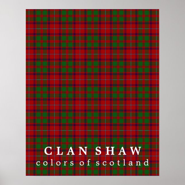 Póster Colores de arca sacudida de Escocia Tartán (Frente)
