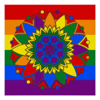 Colores de bandera del orgullo gay Mandala LGBT