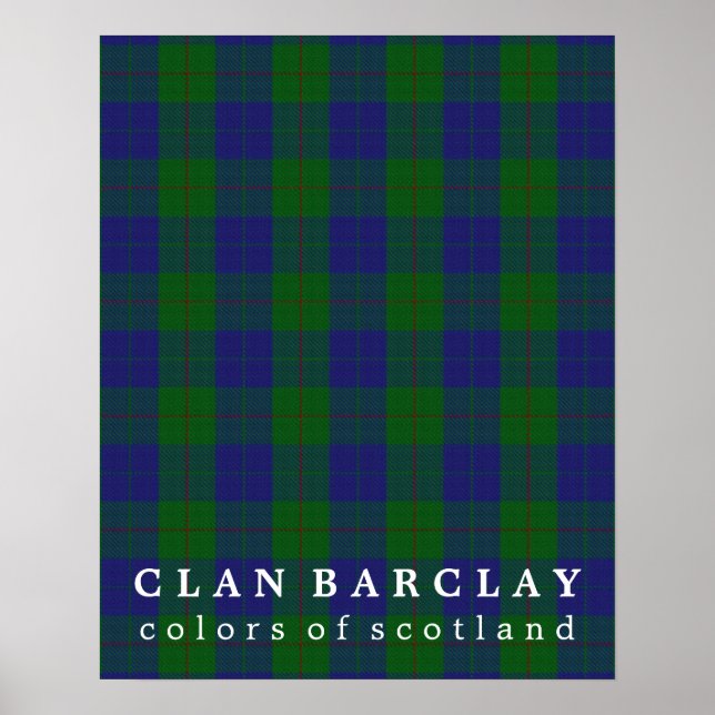 Póster Colores de barclay de Escocia Tartán (Frente)