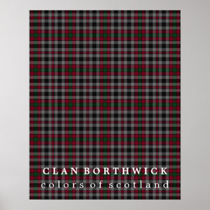 Póster Colores de Borthwick en Escocia Tartán