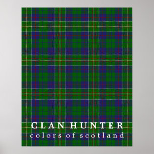 Póster Colores de Cazador de Clan de Escocia Tartán