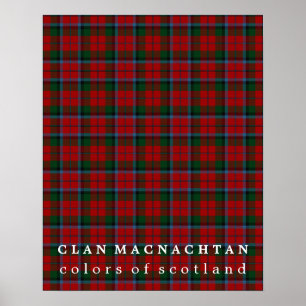 Póster Colores de Clan MacNachtan de Escocia Tartán