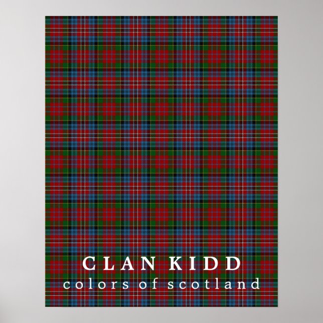 Póster Colores de clanes de Escocia Tartán (Frente)