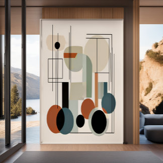 Póster Colores de clase y Minimalista moderno único